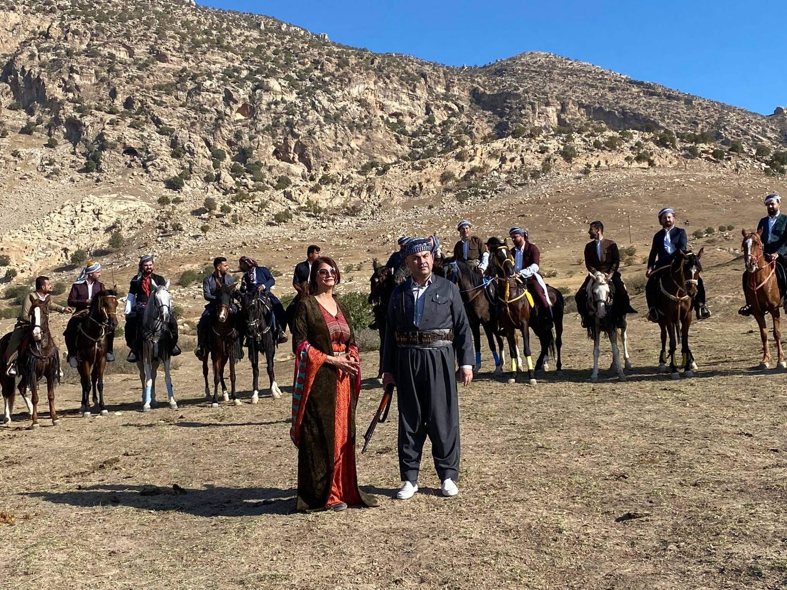 Participants in the first horse-riding festival in Akre, Duhok, Kurdistan Region. (Photo: Birayan horse riding group)